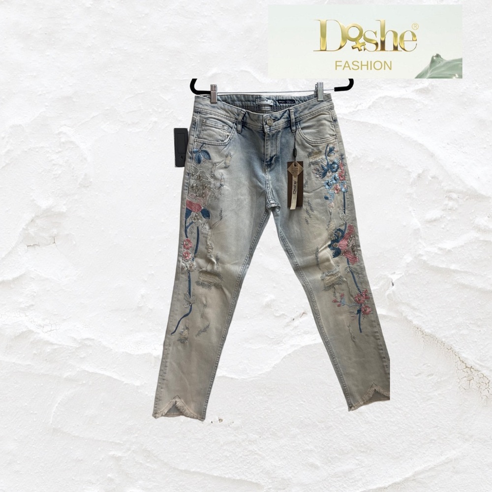 Brand Dishe jeans real indigo boyfriend combining comfort and style. 92%cotton